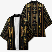 Egypt Cartouche Kimono Gold Pharaoh Hieroglyphics Patterns