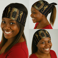 Egypt Cartouche Neck Gaiter Gold Pharaoh Hieroglyphics Patterns