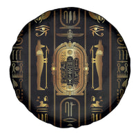 Egypt Cartouche Spare Tire Cover Gold Pharaoh Hieroglyphics Patterns
