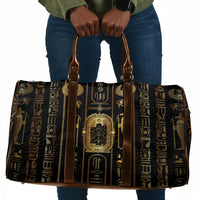Egypt Cartouche Travel Bag Gold Pharaoh Hieroglyphics Patterns