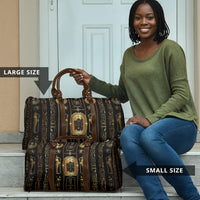 Egypt Cartouche Travel Bag Gold Pharaoh Hieroglyphics Patterns