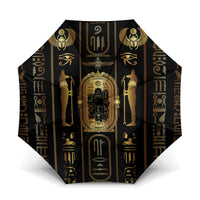 Egypt Cartouche Umbrella Gold Pharaoh Hieroglyphics Patterns
