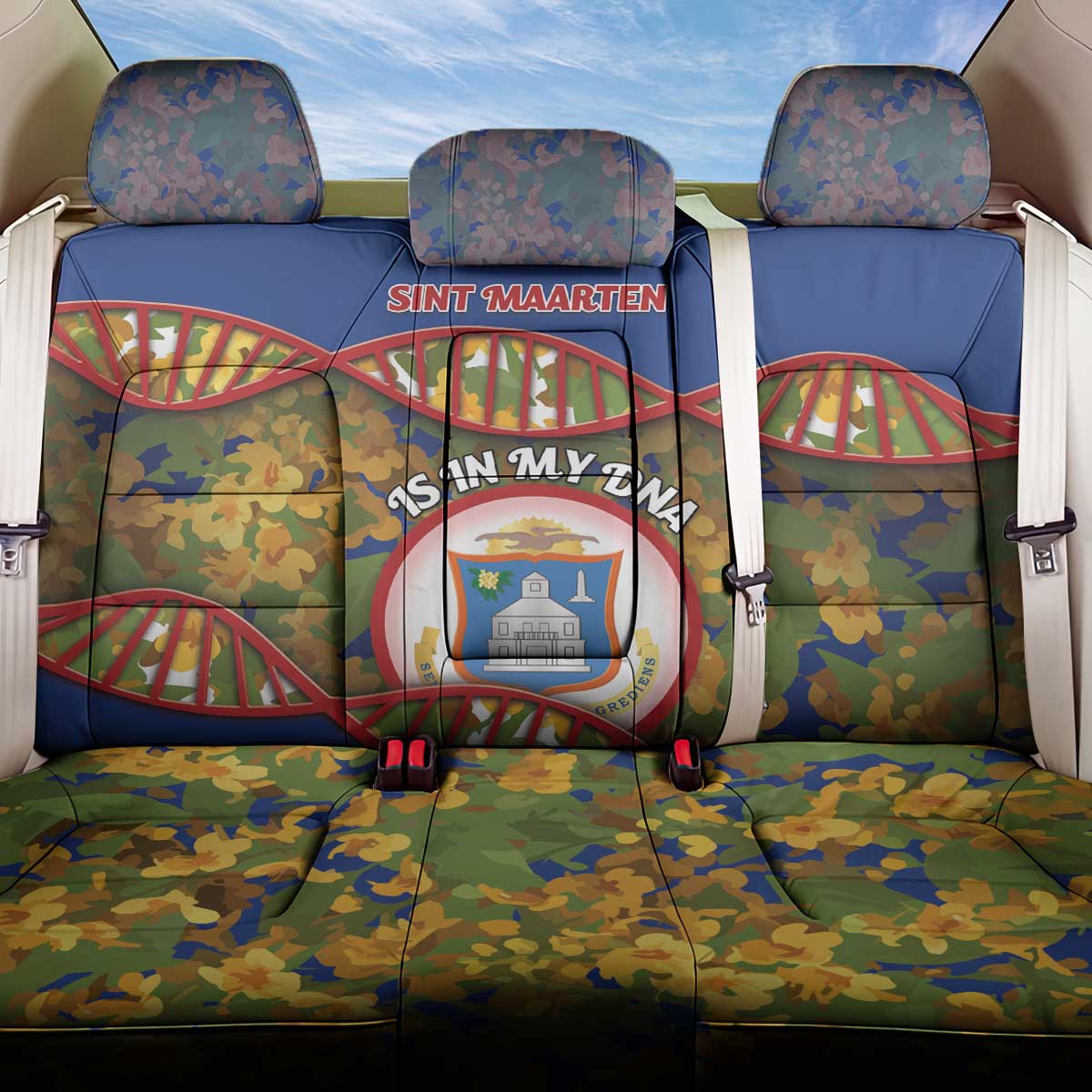 Sint Maarten Is In My DNA Back Car Seat Cover - Wonder Print Shop