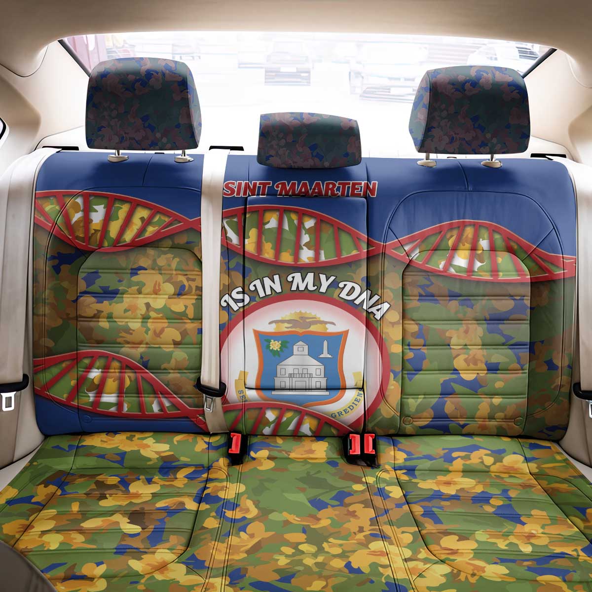 Sint Maarten Is In My DNA Back Car Seat Cover - Wonder Print Shop