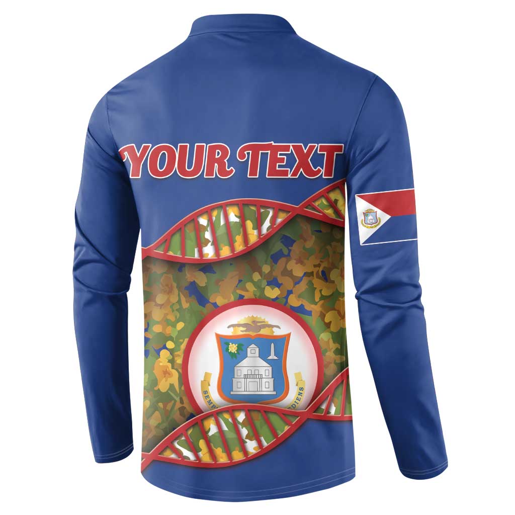 Personalized Sint Maarten Is In My DNA Button Sweatshirt - Wonder Print Shop