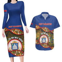 Personalized Sint Maarten Is In My DNA Couples Matching Long Sleeve Bodycon Dress and Hawaiian Shirt - Wonder Print Shop