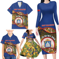 Personalized Sint Maarten Is In My DNA Family Matching Long Sleeve Bodycon Dress and Hawaiian Shirt - Wonder Print Shop