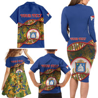 Personalized Sint Maarten Is In My DNA Family Matching Long Sleeve Bodycon Dress and Hawaiian Shirt - Wonder Print Shop