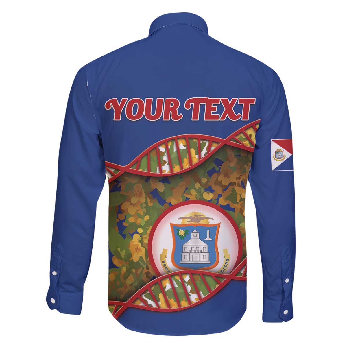 Personalized Sint Maarten Is In My DNA Family Matching Off The Shoulder Long Sleeve Dress and Hawaiian Shirt - Wonder Print Shop