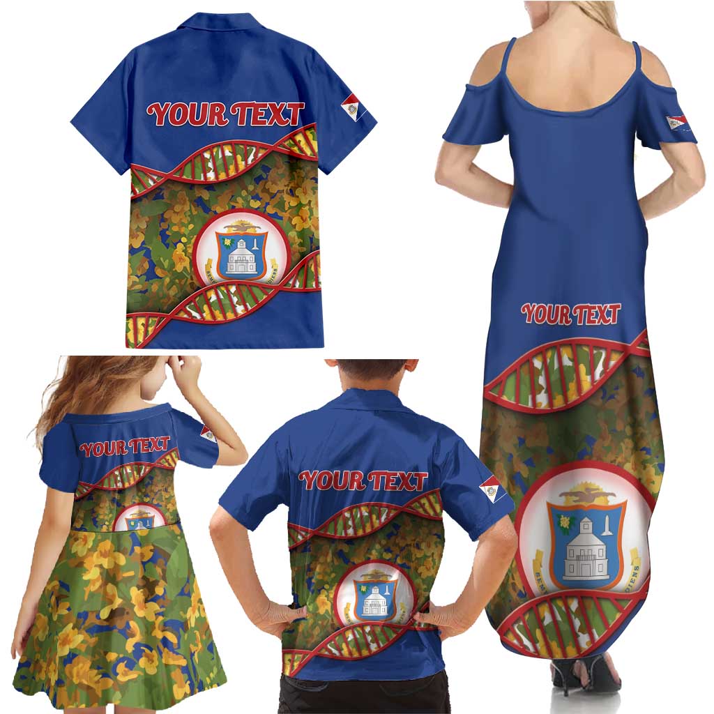 Personalized Sint Maarten Is In My DNA Family Matching Summer Maxi Dress and Hawaiian Shirt - Wonder Print Shop
