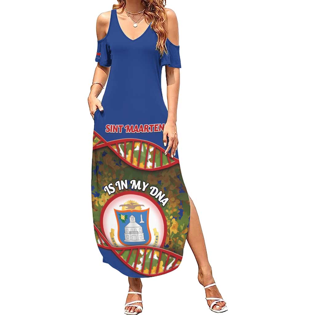 Personalized Sint Maarten Is In My DNA Family Matching Summer Maxi Dress and Hawaiian Shirt - Wonder Print Shop