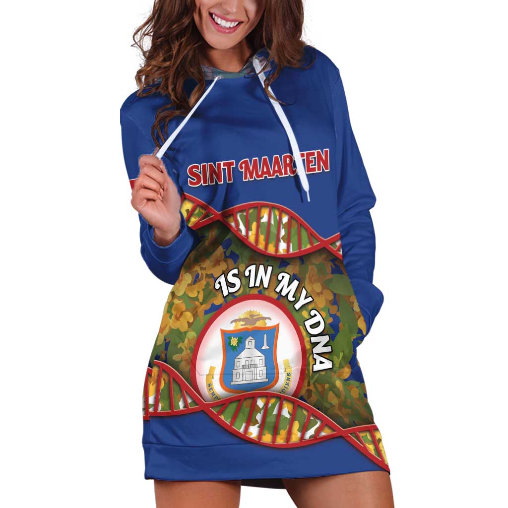 Personalized Sint Maarten Is In My DNA Hoodie Dress - Wonder Print Shop