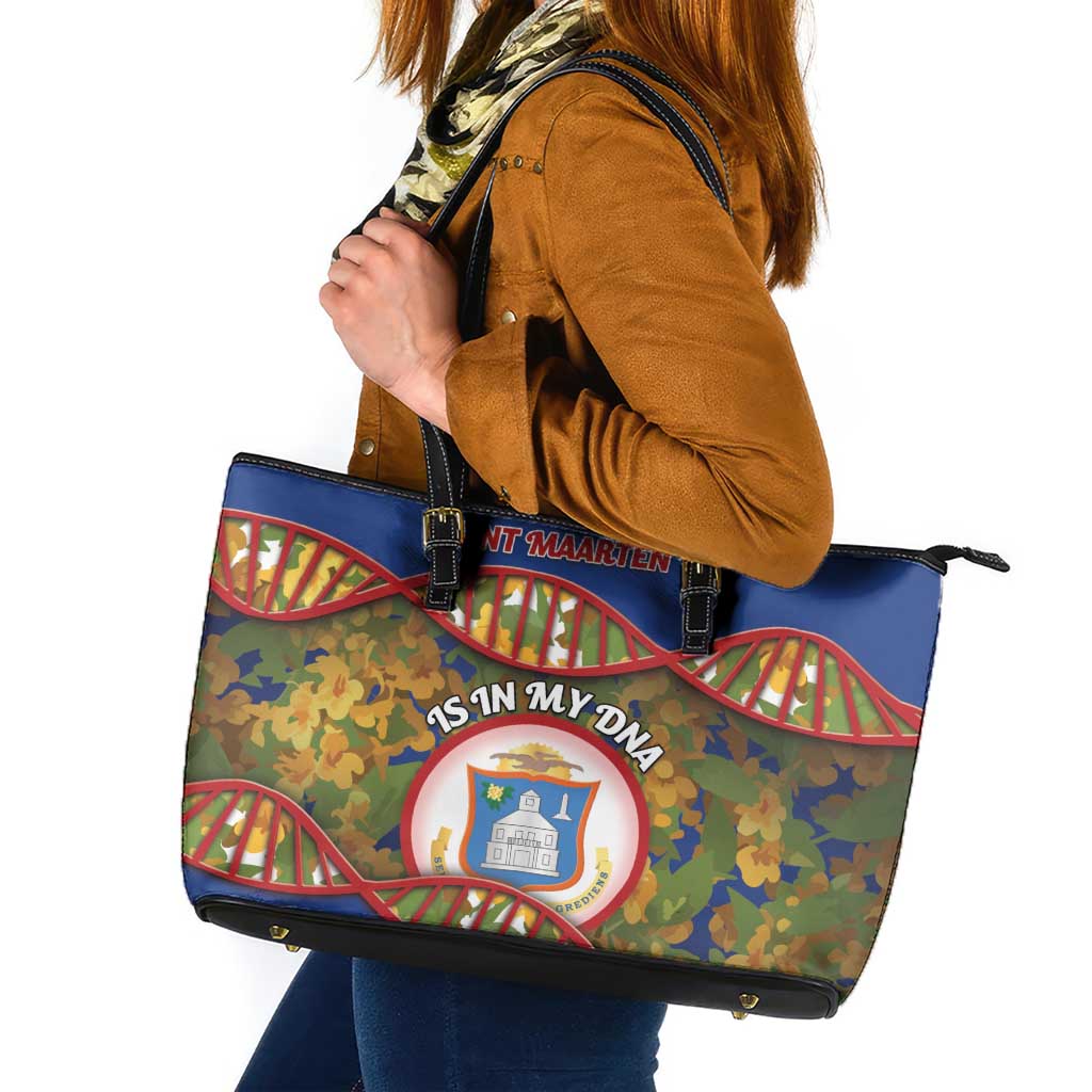 Sint Maarten Is In My DNA Leather Tote Bag - Wonder Print Shop