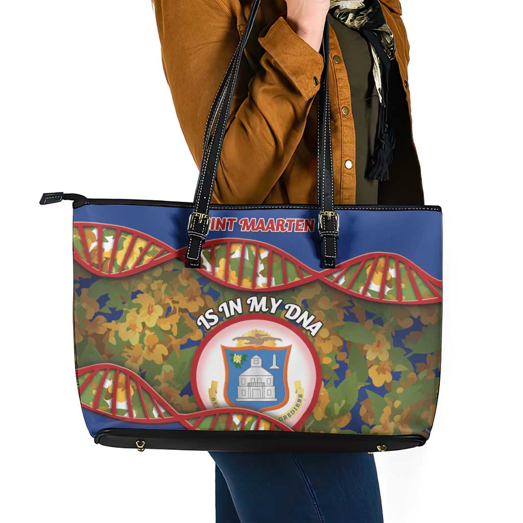 Sint Maarten Is In My DNA Leather Tote Bag - Wonder Print Shop