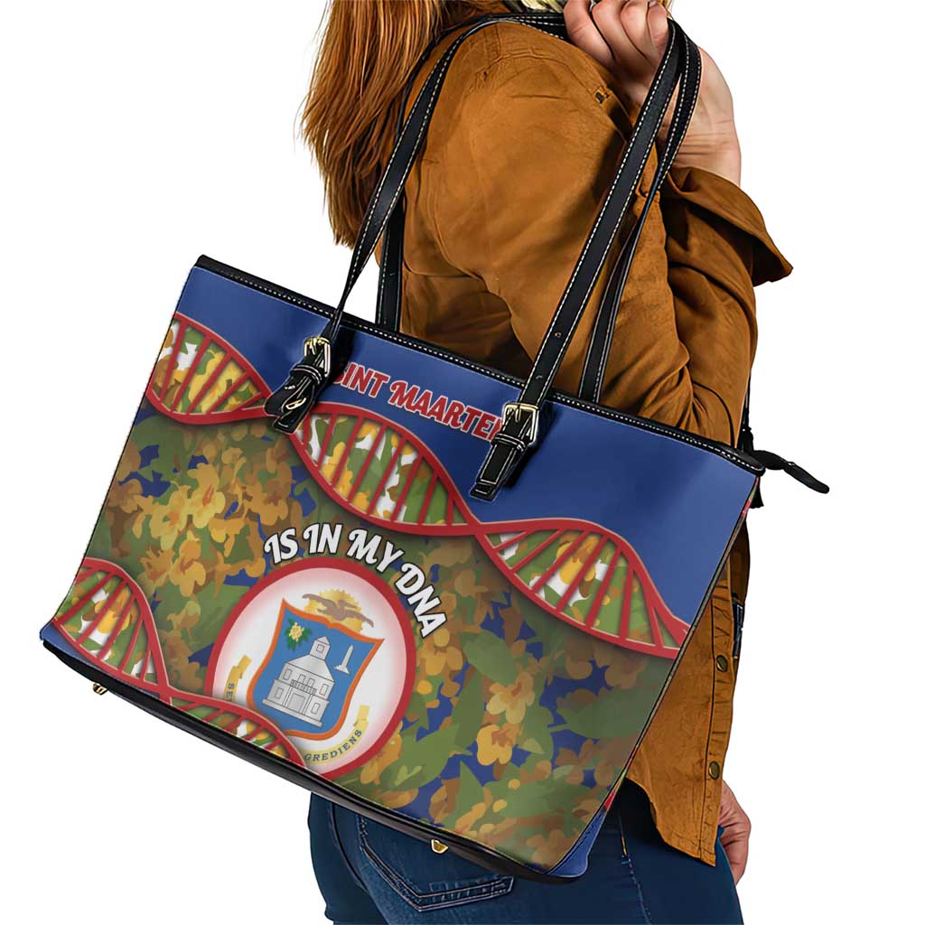 Sint Maarten Is In My DNA Leather Tote Bag - Wonder Print Shop