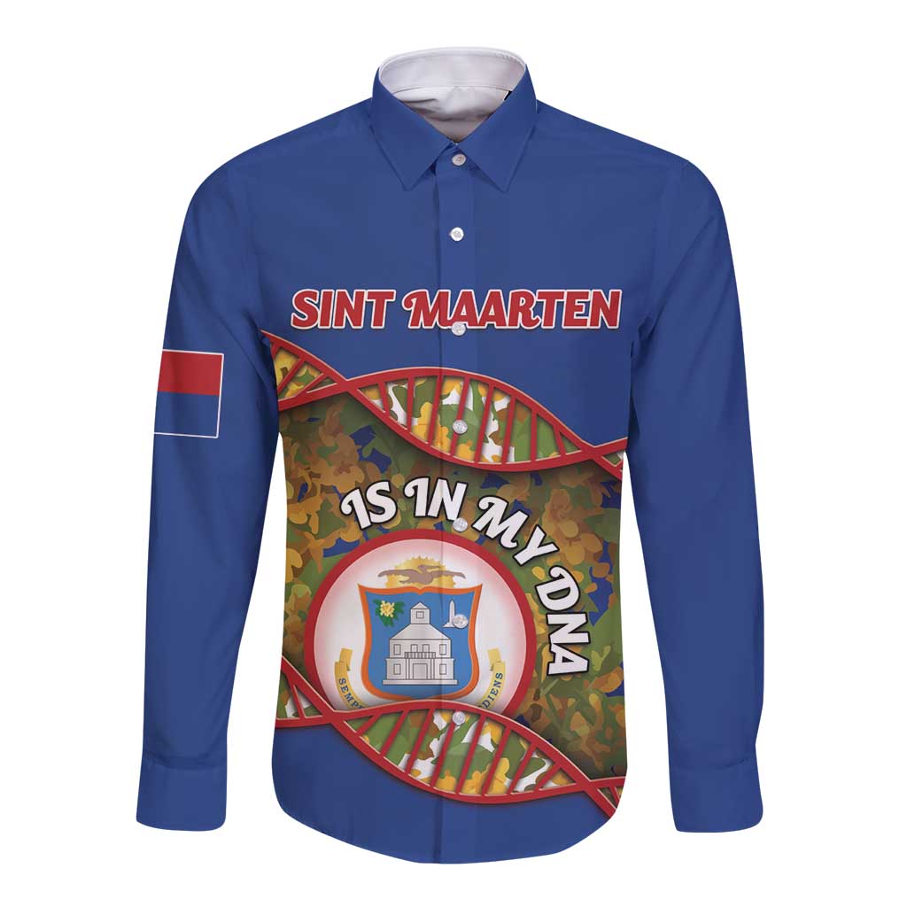 Personalized Sint Maarten Is In My DNA Long Sleeve Button Shirt - Wonder Print Shop
