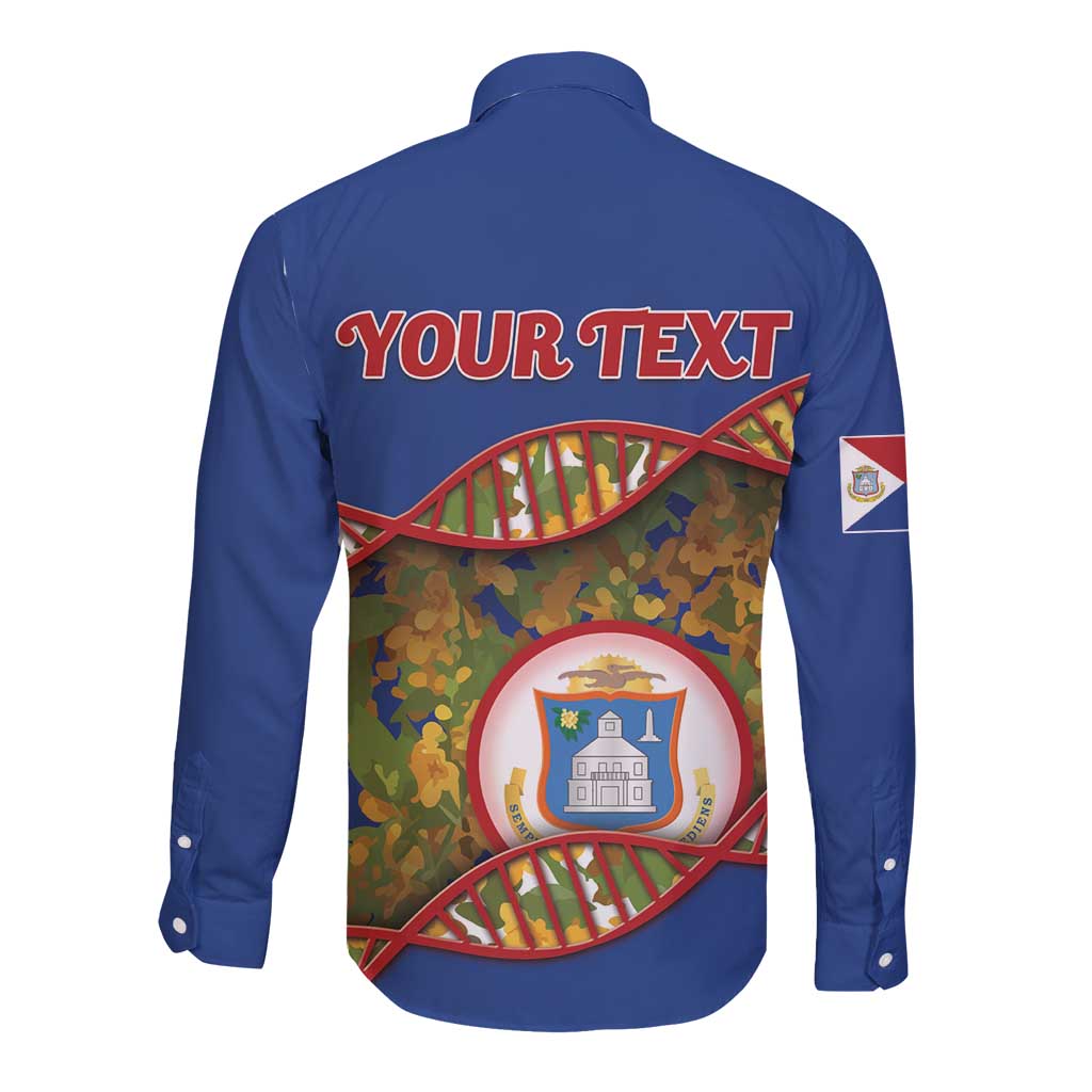 Personalized Sint Maarten Is In My DNA Long Sleeve Button Shirt - Wonder Print Shop