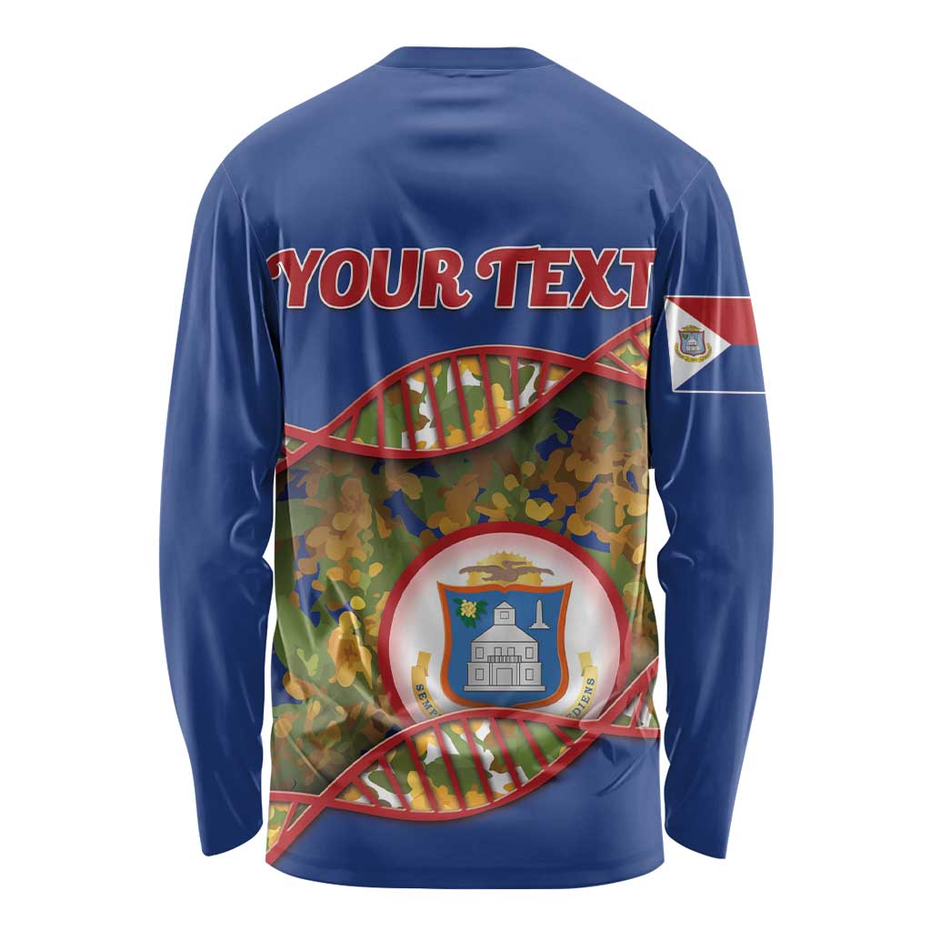 Personalized Sint Maarten Is In My DNA Long Sleeve Shirt - Wonder Print Shop