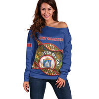 Personalized Sint Maarten Is In My DNA Off Shoulder Sweater - Wonder Print Shop