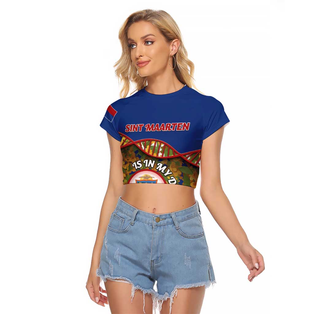 Personalized Sint Maarten Is In My DNA Raglan Cropped T Shirt - Wonder Print Shop