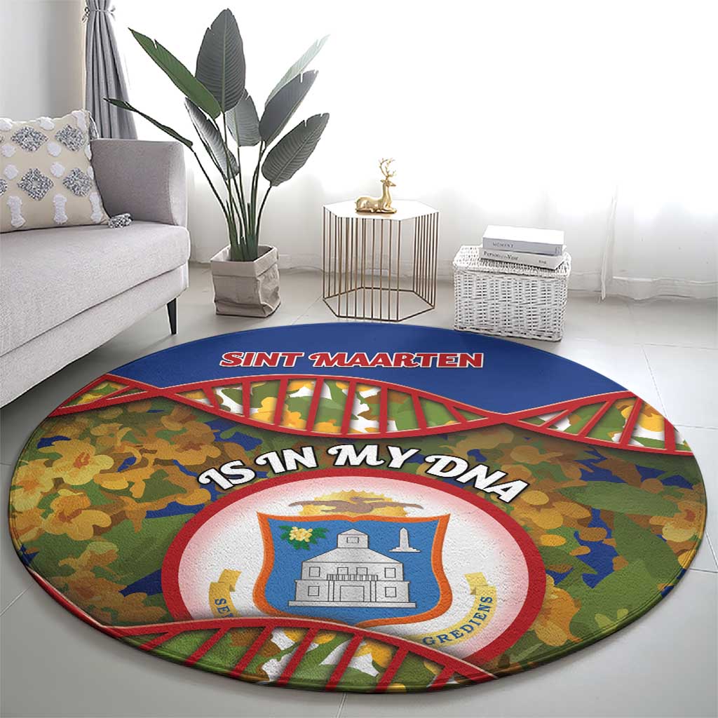 Sint Maarten Is In My DNA Round Carpet - Wonder Print Shop