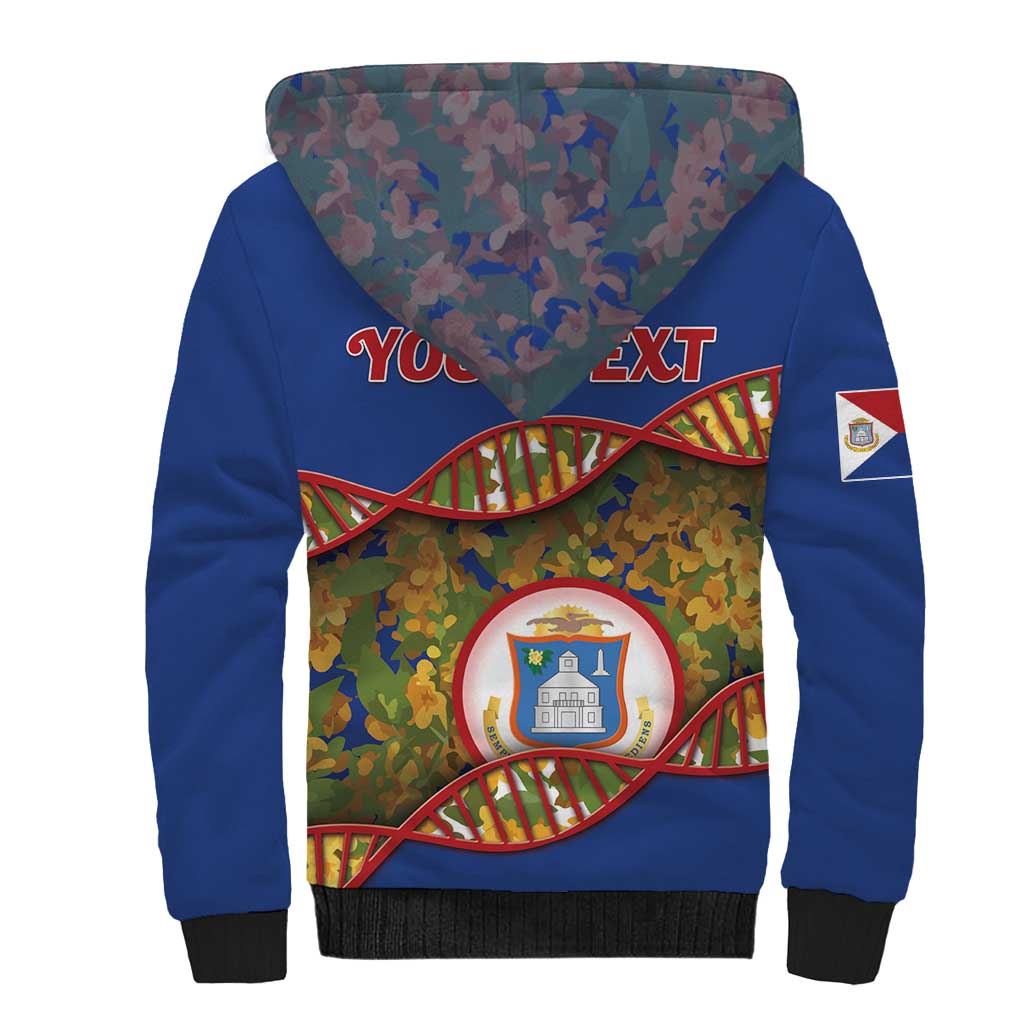 Personalized Sint Maarten Is In My DNA Sherpa Hoodie - Wonder Print Shop