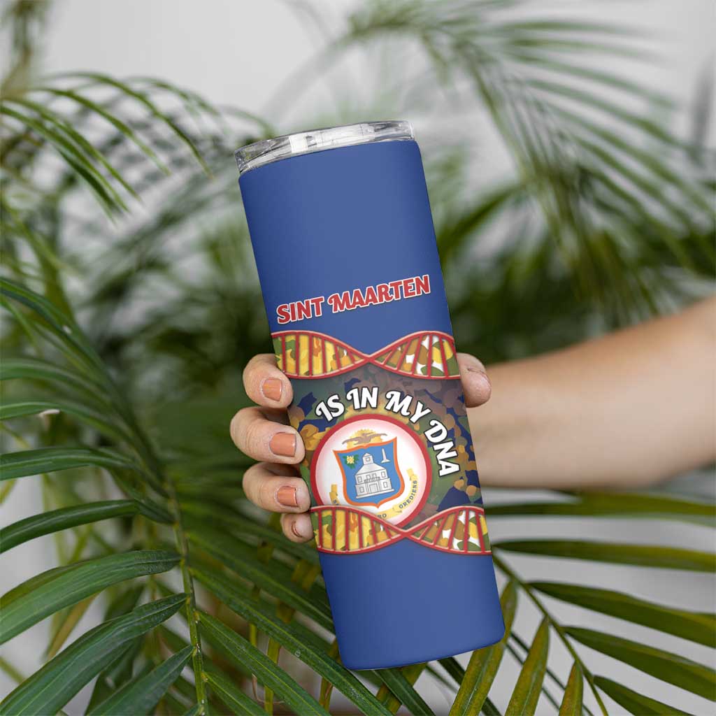 Personalized Sint Maarten Is In My DNA Skinny Tumbler - Wonder Print Shop