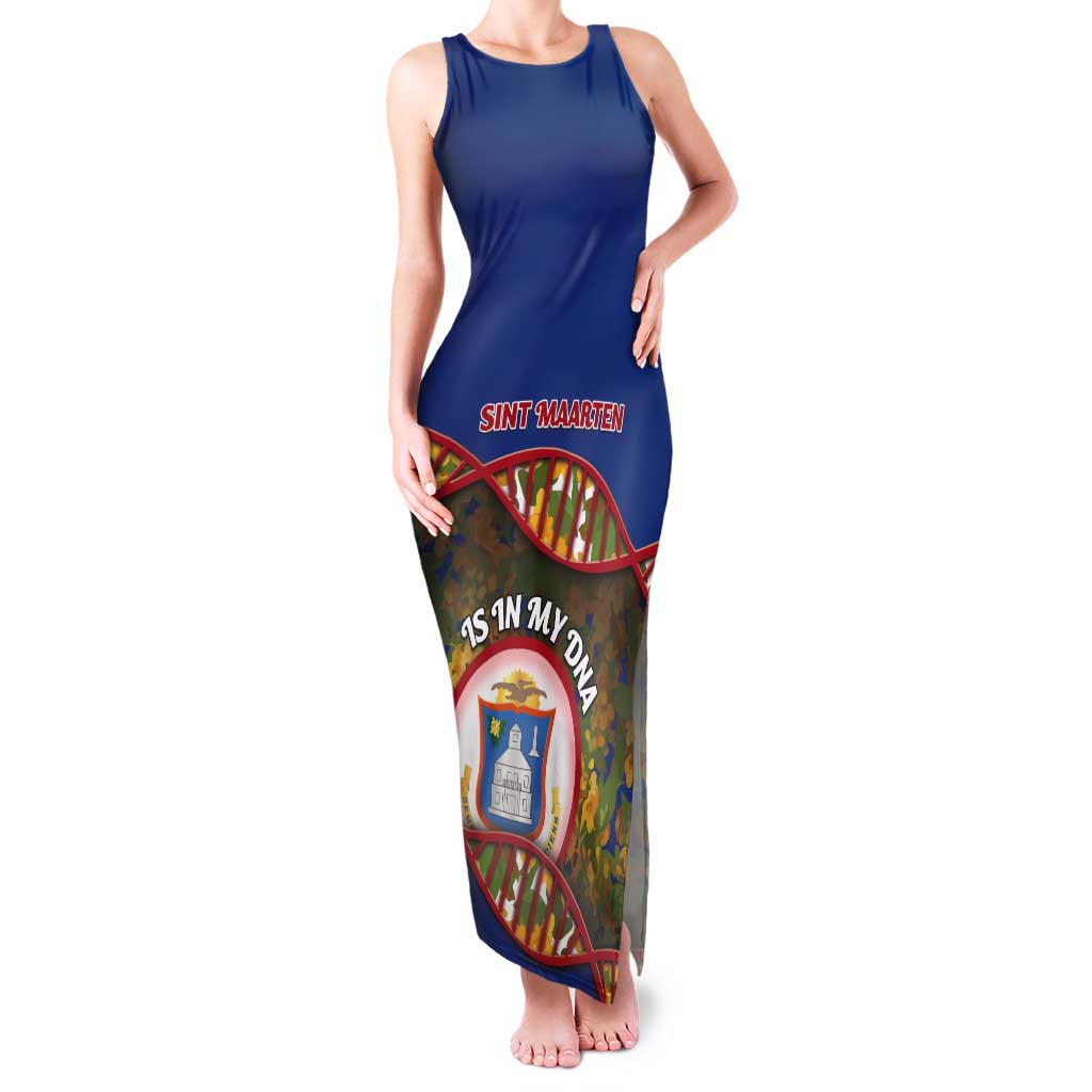 Personalized Sint Maarten Is In My DNA Tank Maxi Dress - Wonder Print Shop