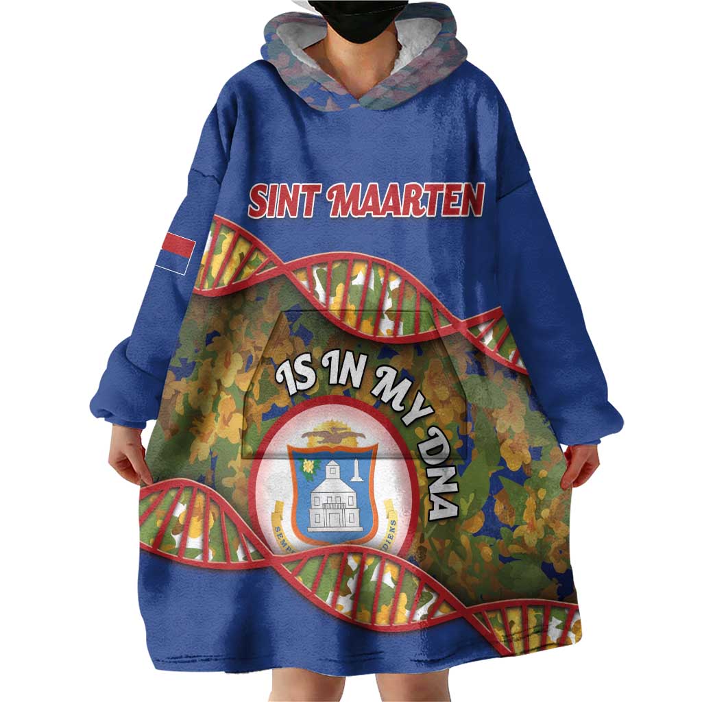Personalized Sint Maarten Is In My DNA Wearable Blanket Hoodie - Wonder Print Shop