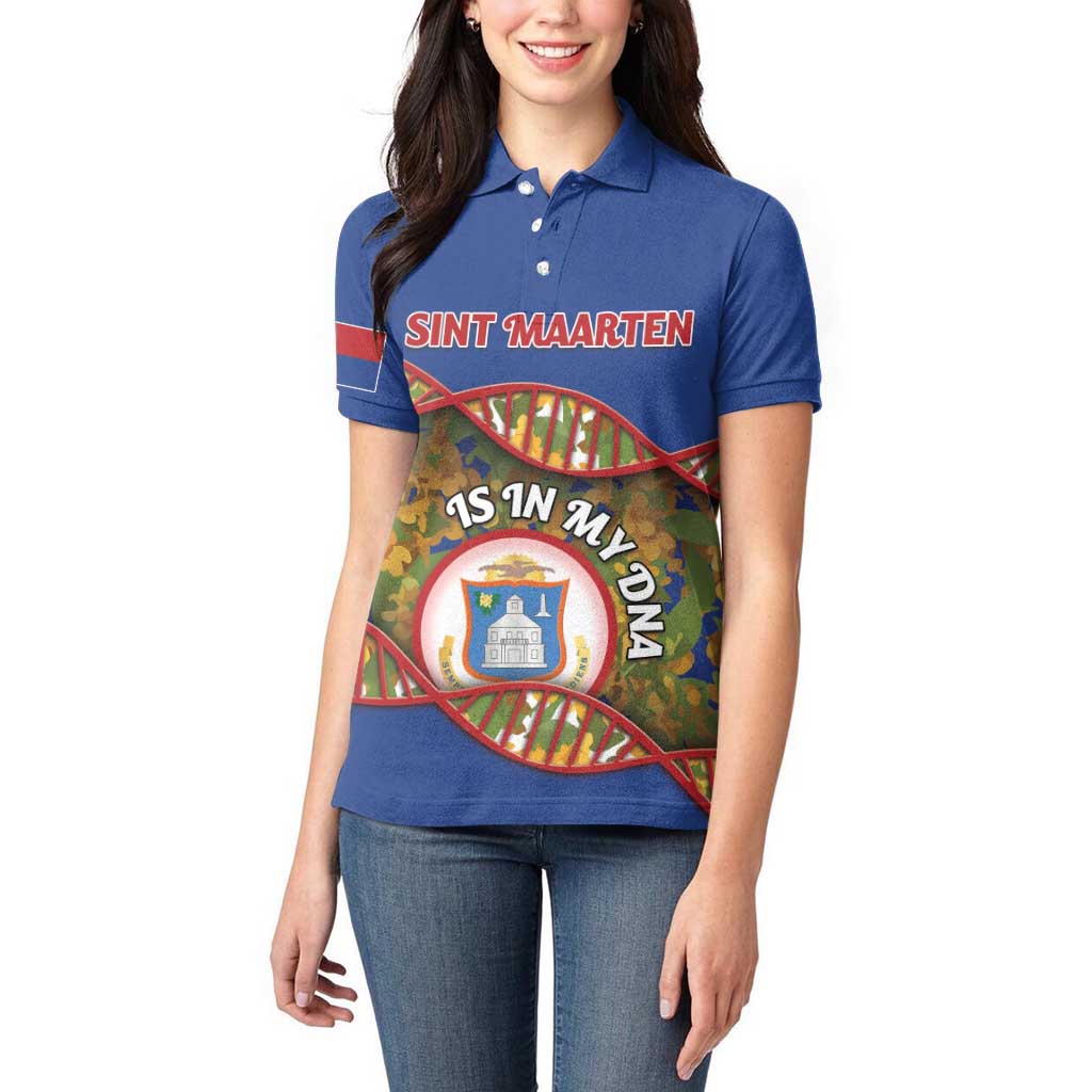 Personalized Sint Maarten Is In My DNA Women Polo Shirt - Wonder Print Shop