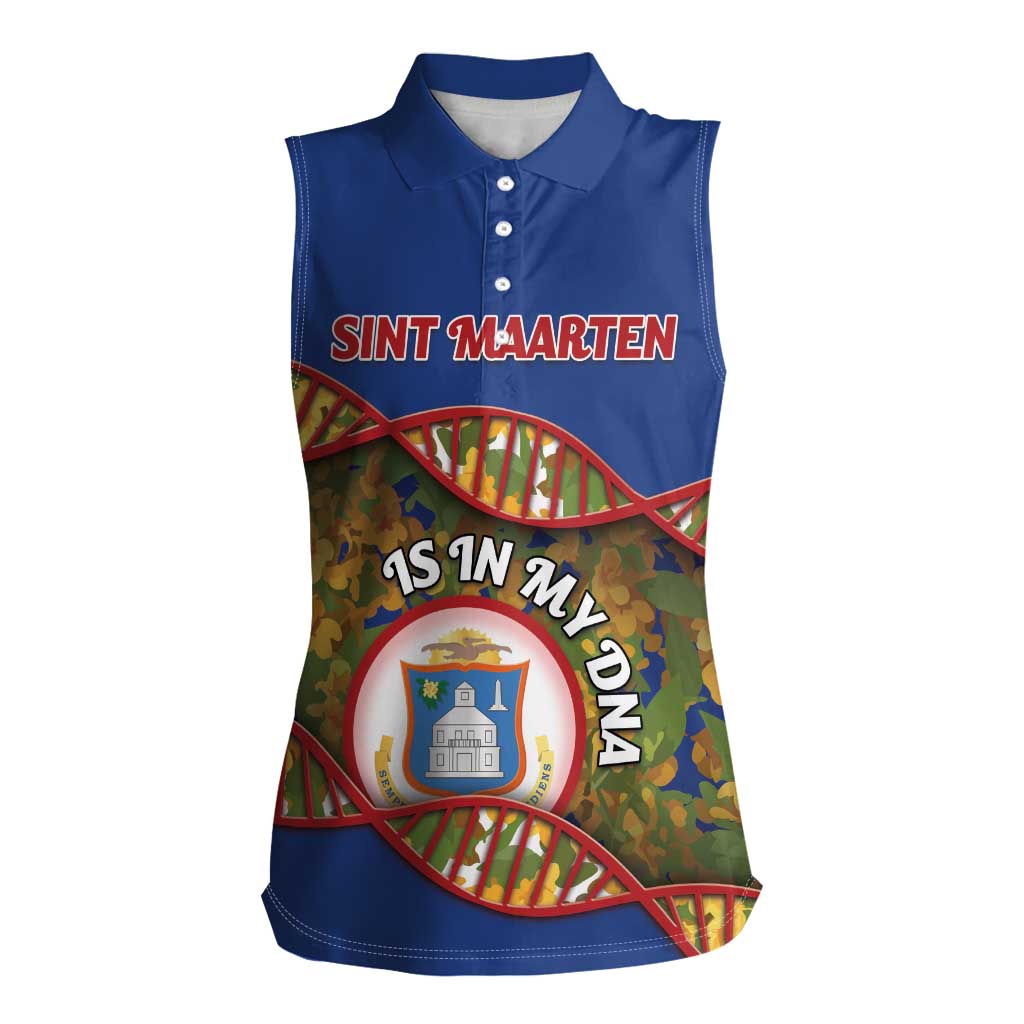 Personalized Sint Maarten Is In My DNA Women Sleeveless Polo Shirt - Wonder Print Shop