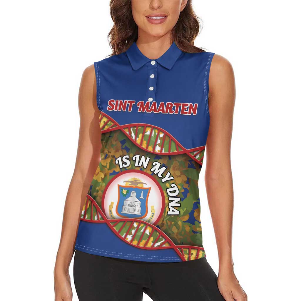 Personalized Sint Maarten Is In My DNA Women Sleeveless Polo Shirt - Wonder Print Shop