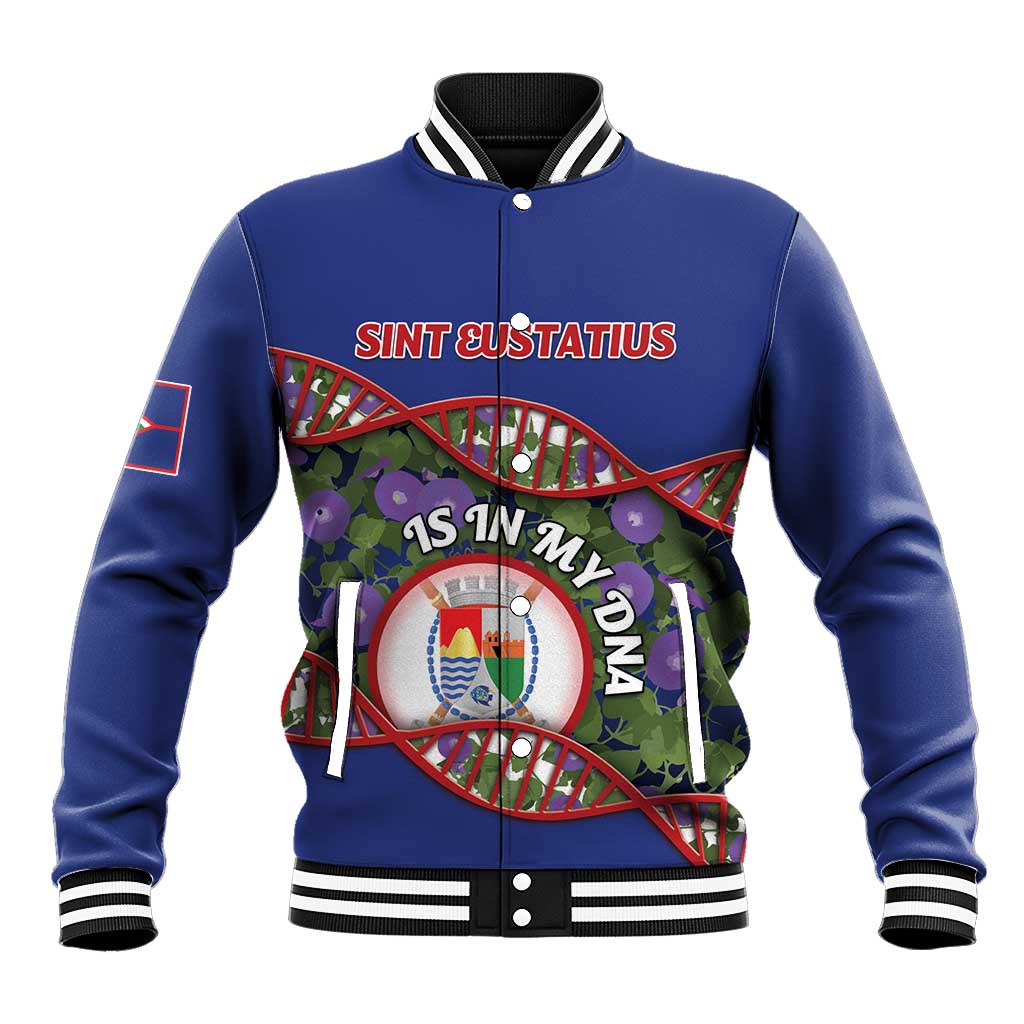 Personalized Sint Eustatius Is In My DNA Baseball Jacket - Wonder Print Shop