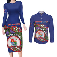 Personalized Sint Eustatius Is In My DNA Couples Matching Long Sleeve Bodycon Dress and Long Sleeve Button Shirt - Wonder Print Shop