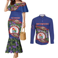 Personalized Sint Eustatius Is In My DNA Couples Matching Mermaid Dress and Long Sleeve Button Shirt - Wonder Print Shop