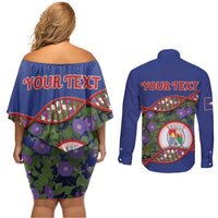 Personalized Sint Eustatius Is In My DNA Couples Matching Off Shoulder Short Dress and Long Sleeve Button Shirt - Wonder Print Shop