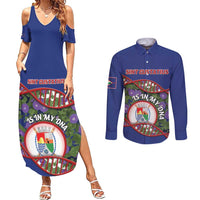 Personalized Sint Eustatius Is In My DNA Couples Matching Summer Maxi Dress and Long Sleeve Button Shirt - Wonder Print Shop