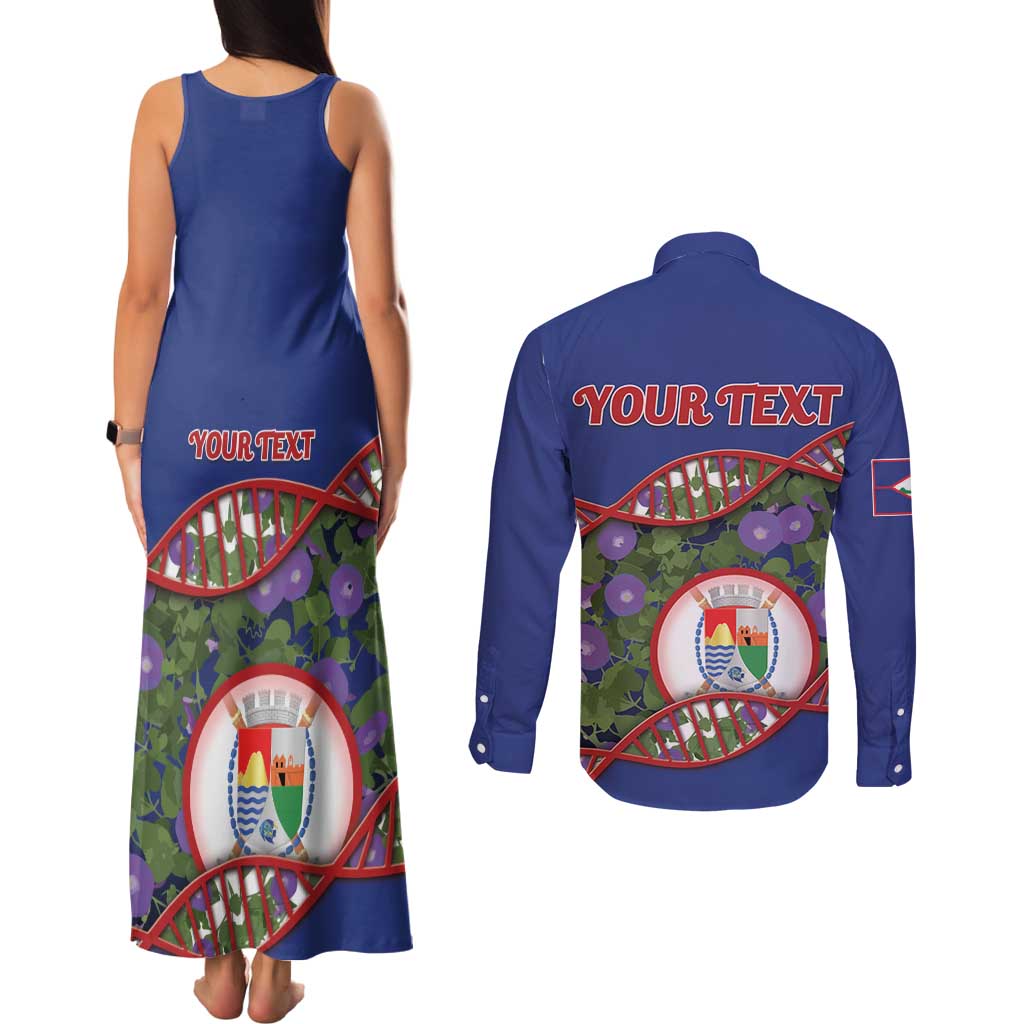Personalized Sint Eustatius Is In My DNA Couples Matching Tank Maxi Dress and Long Sleeve Button Shirt - Wonder Print Shop
