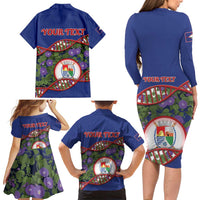 Personalized Sint Eustatius Is In My DNA Family Matching Long Sleeve Bodycon Dress and Hawaiian Shirt - Wonder Print Shop
