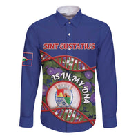 Personalized Sint Eustatius Is In My DNA Family Matching Off The Shoulder Long Sleeve Dress and Hawaiian Shirt - Wonder Print Shop