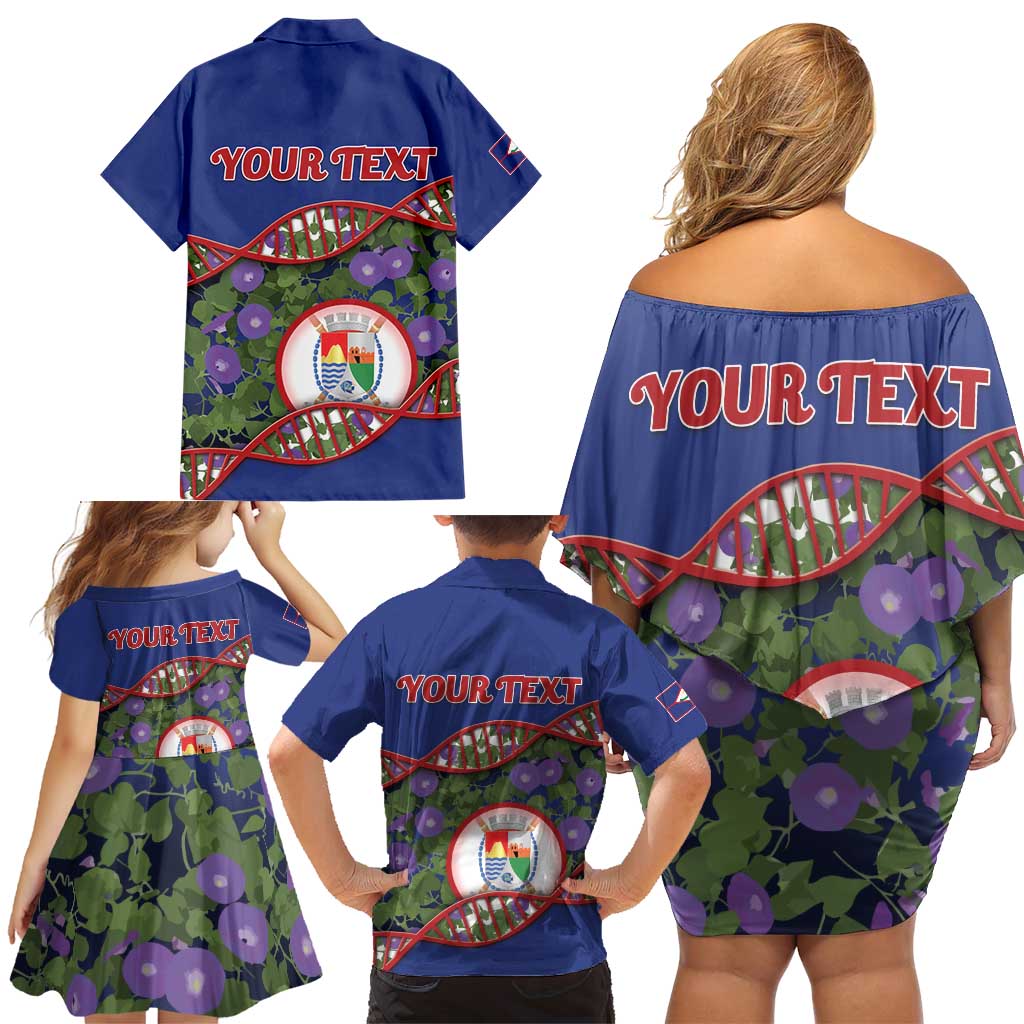 Personalized Sint Eustatius Is In My DNA Family Matching Off Shoulder Short Dress and Hawaiian Shirt - Wonder Print Shop