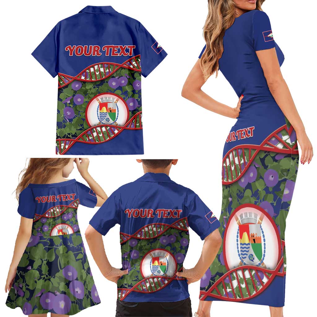 Personalized Sint Eustatius Is In My DNA Family Matching Short Sleeve Bodycon Dress and Hawaiian Shirt - Wonder Print Shop