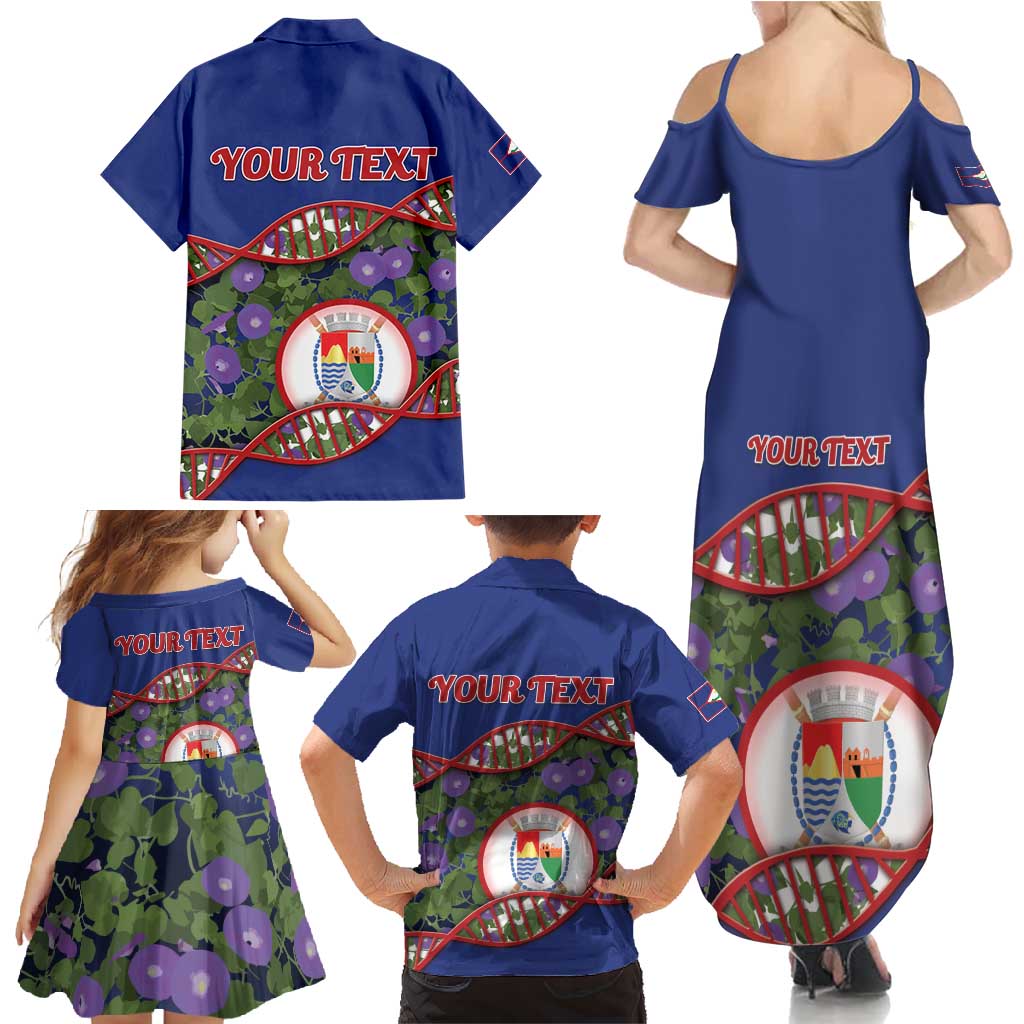 Personalized Sint Eustatius Is In My DNA Family Matching Summer Maxi Dress and Hawaiian Shirt - Wonder Print Shop