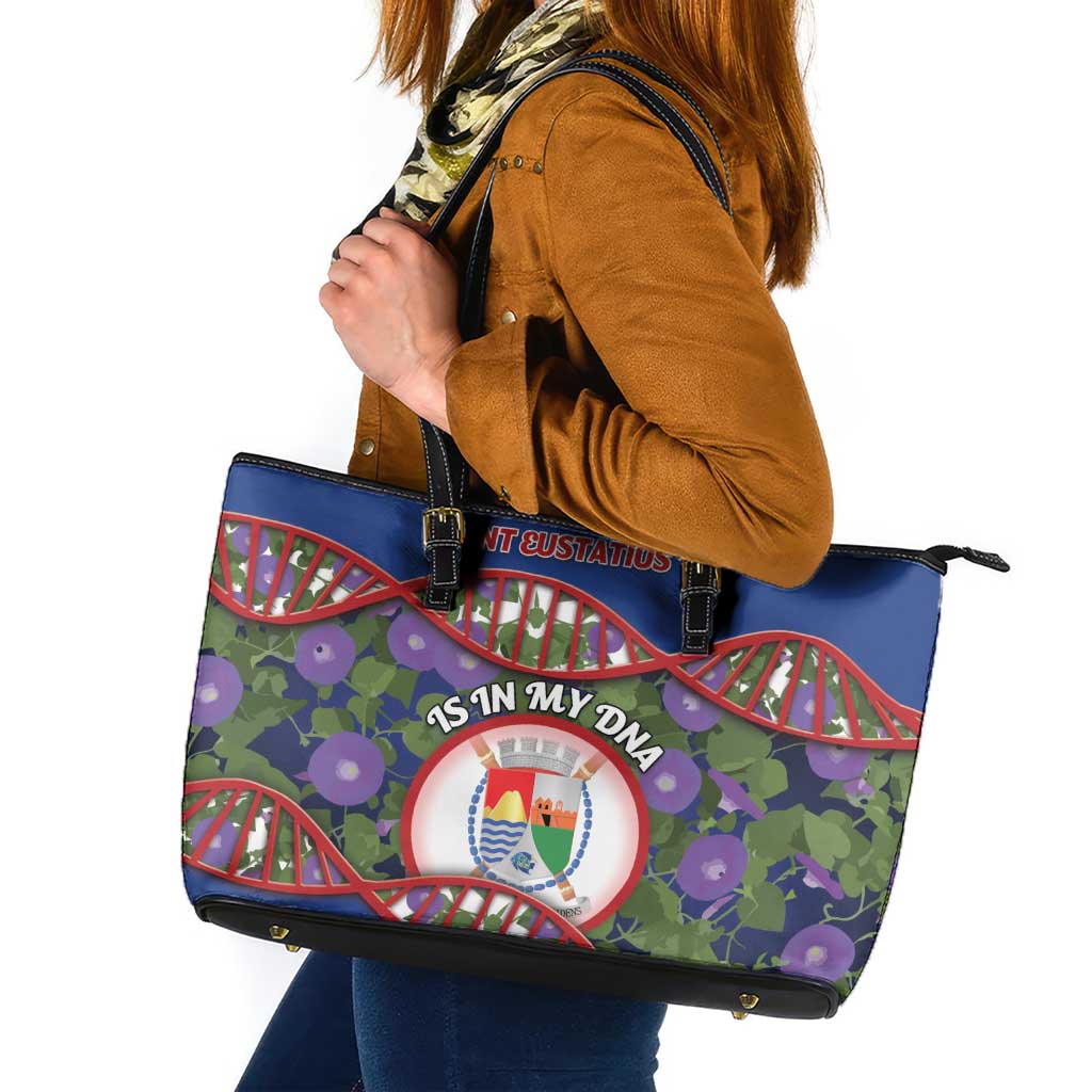 Sint Eustatius Is In My DNA Leather Tote Bag - Wonder Print Shop