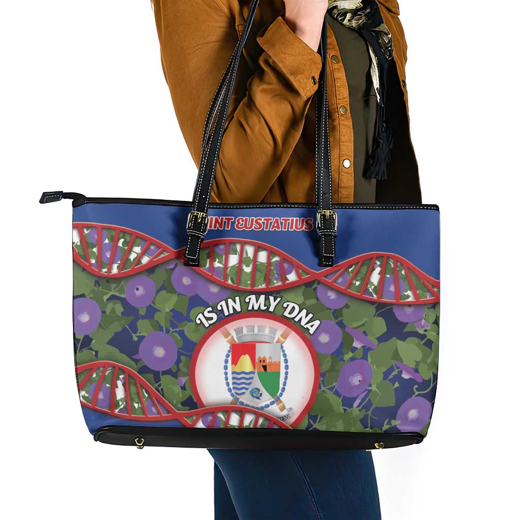 Sint Eustatius Is In My DNA Leather Tote Bag - Wonder Print Shop
