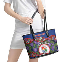 Sint Eustatius Is In My DNA Leather Tote Bag - Wonder Print Shop