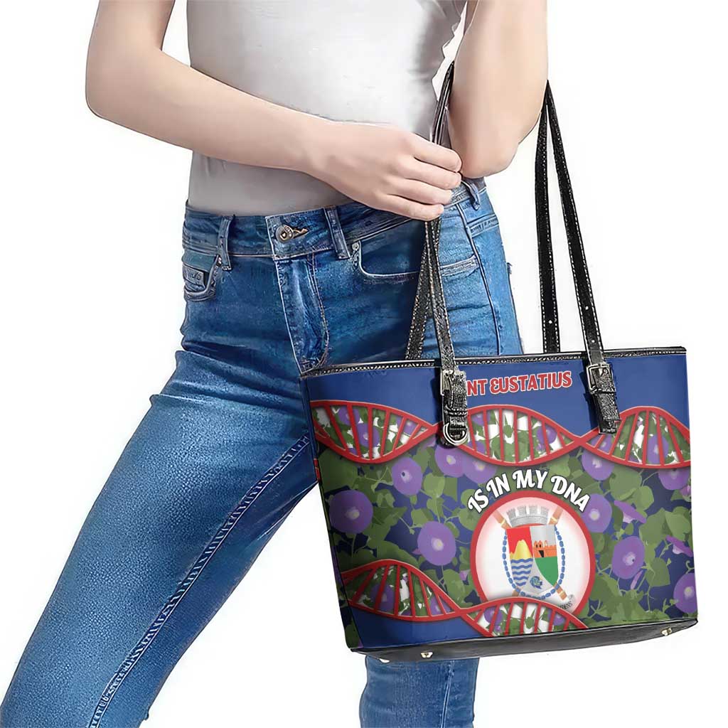 Sint Eustatius Is In My DNA Leather Tote Bag - Wonder Print Shop