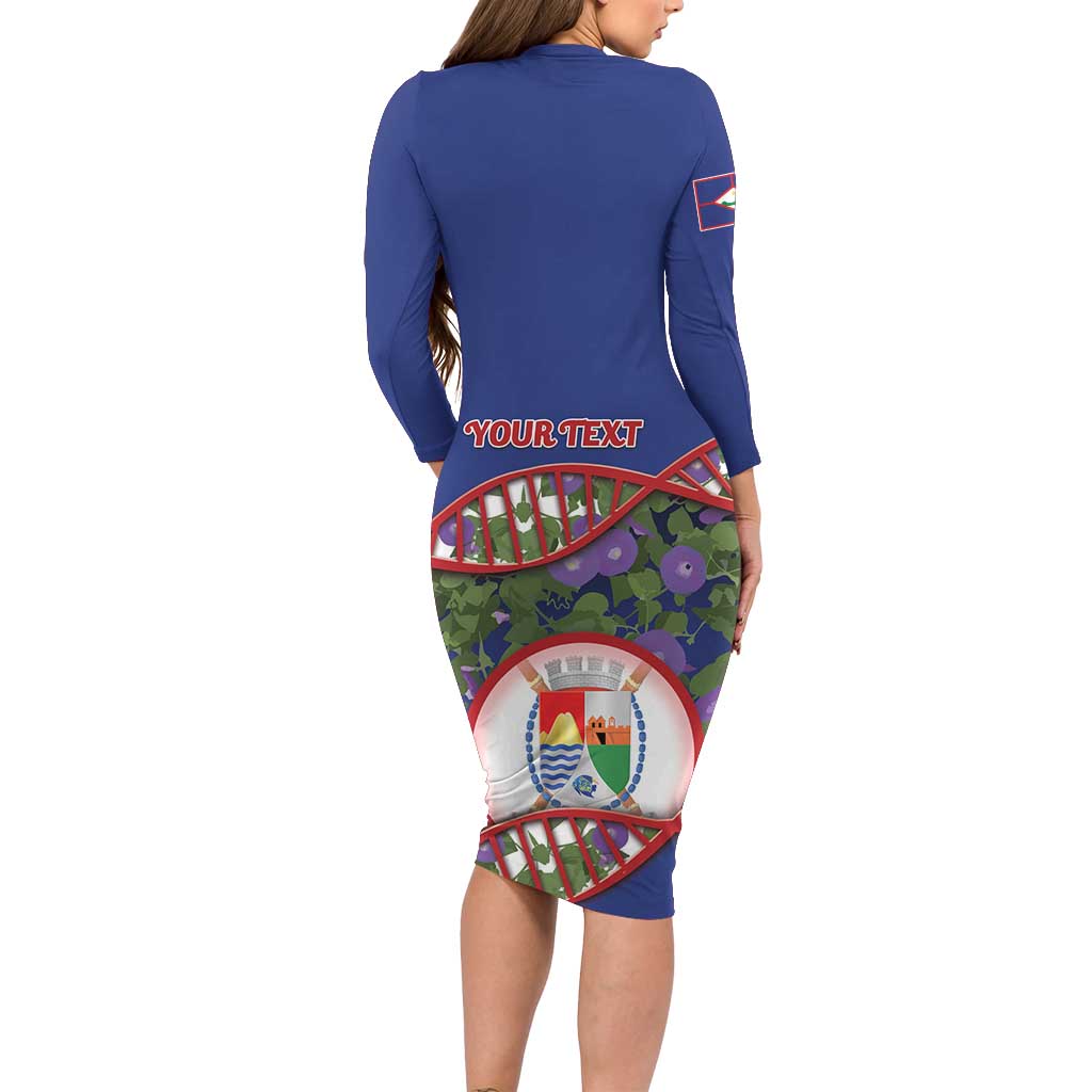Personalized Sint Eustatius Is In My DNA Long Sleeve Bodycon Dress - Wonder Print Shop