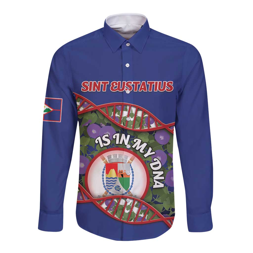 Personalized Sint Eustatius Is In My DNA Long Sleeve Button Shirt - Wonder Print Shop