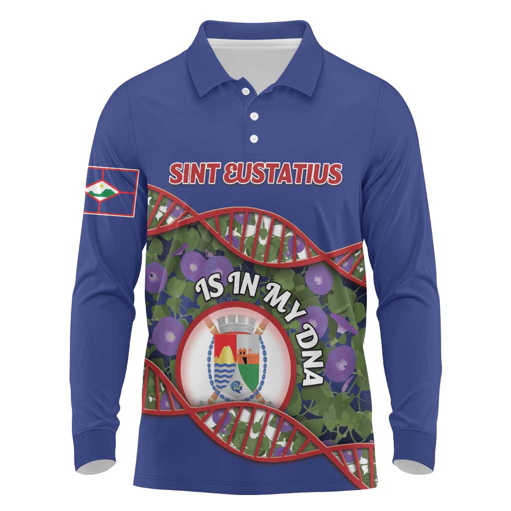 Personalized Sint Eustatius Is In My DNA Long Sleeve Polo Shirt - Wonder Print Shop
